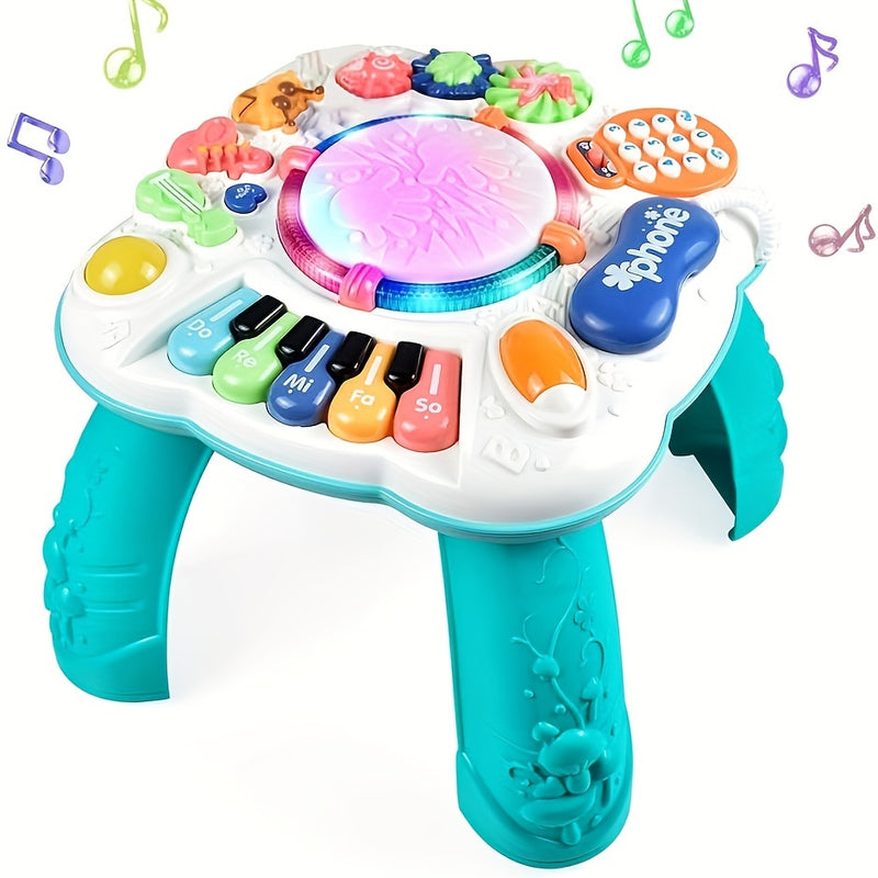 3-in-1 Musical Baby Activity Table with Lights & Sounds – Interactive Learning Toy for Toddlers (6–36 Months)